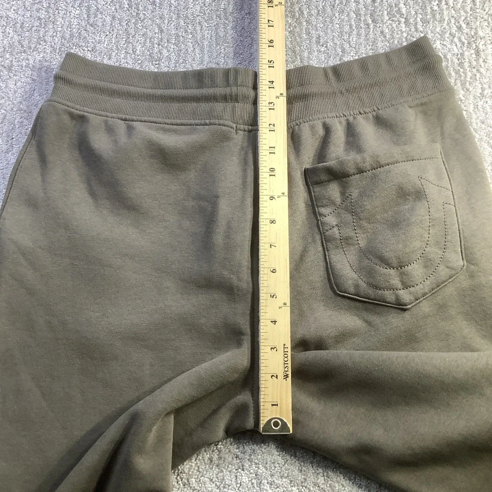 True Religion Brown Horseshoe Embroidered Straight Leg Sweatpants Size M NWT
